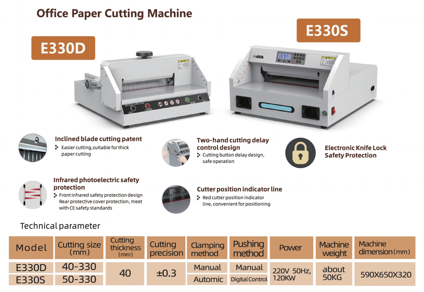 E330S Electric Paper Cutter Desktop Guillotine